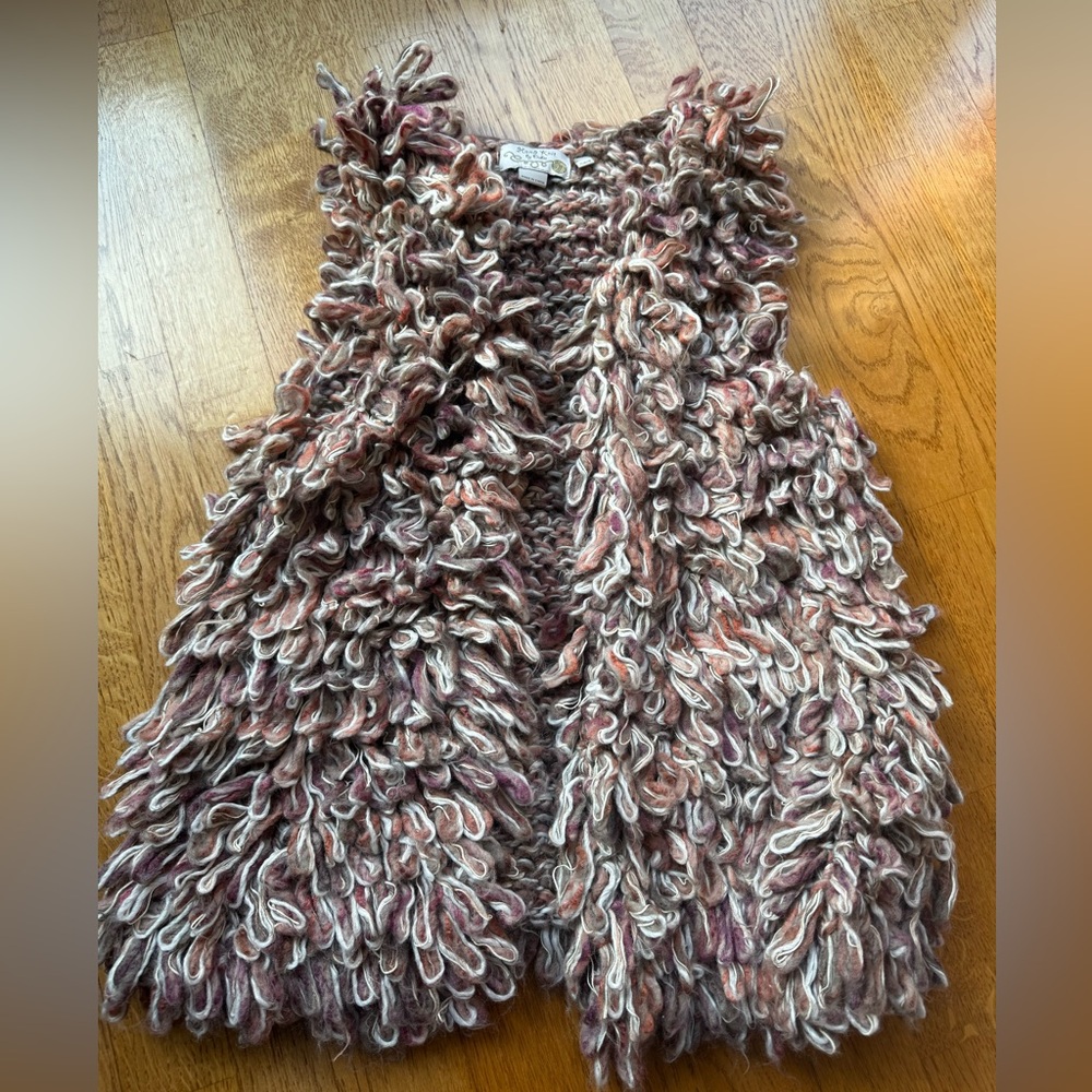 Hand Knit by Dollie Anthropologie Multicolor Sleeveless Vest